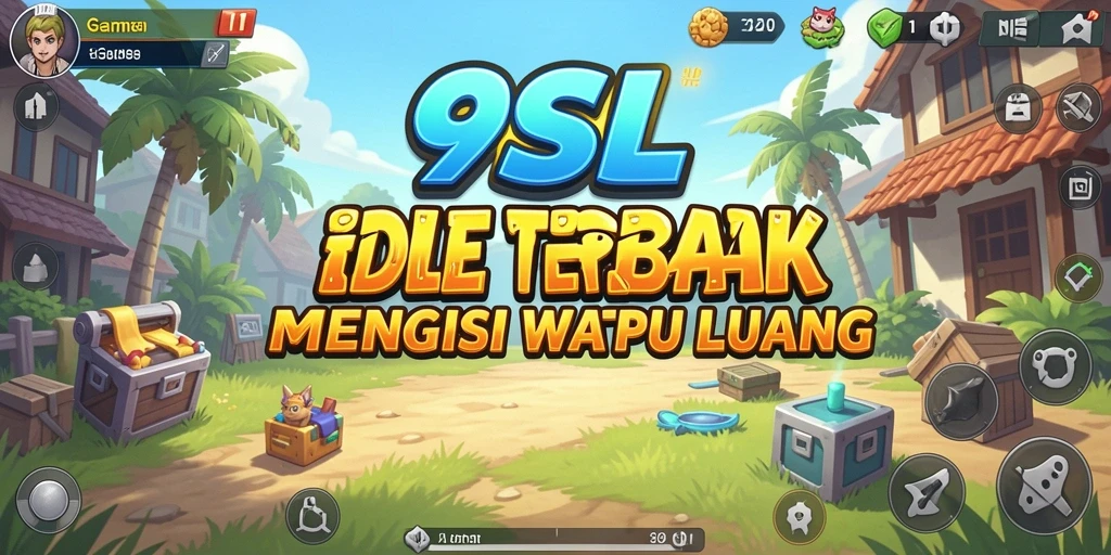 Screenshot gameplay 9SL yang menunjukkan kemajuan karakter secara otomatis.