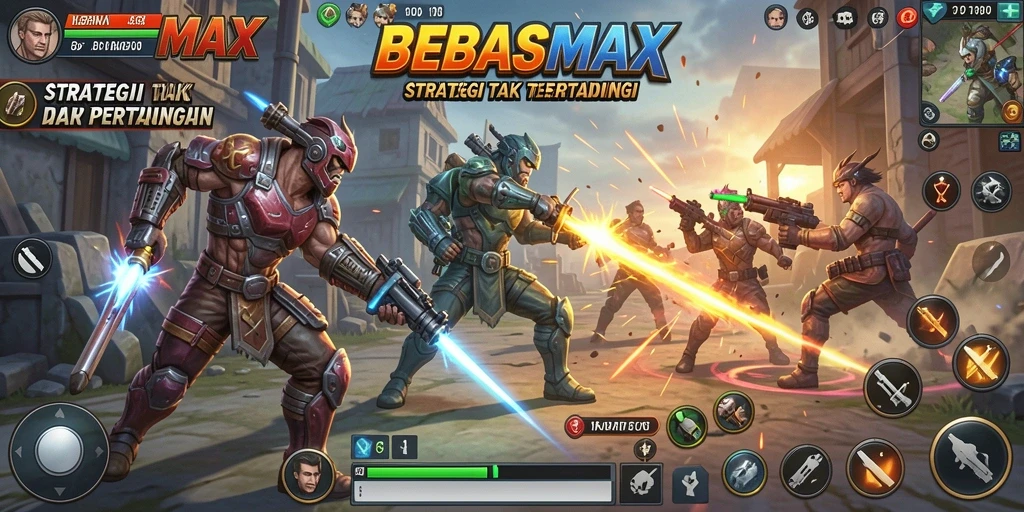 Tampilan gameplay strategis yang mendebarkan di BEBASMAX.