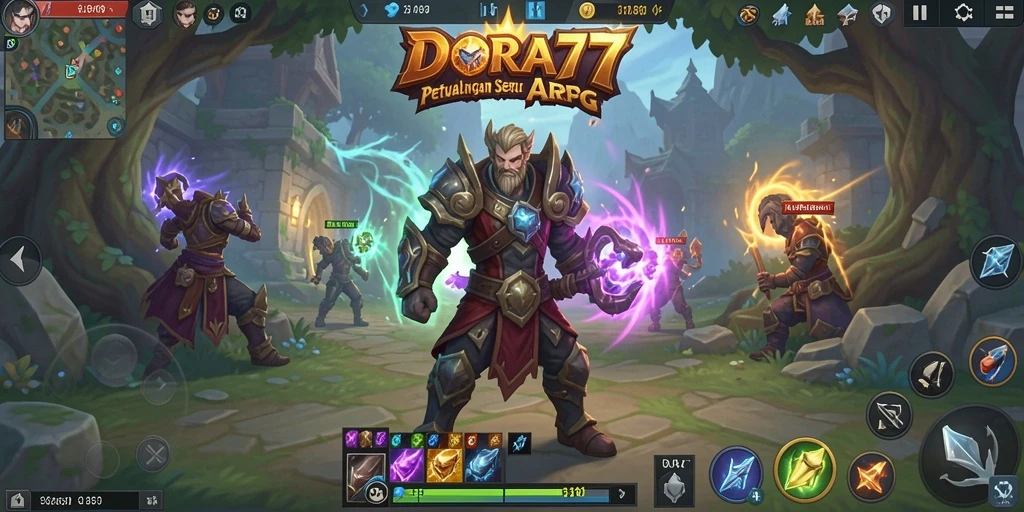 Screenshot DORA77 menampilkan aksi pertempuran yang mendebarkan dalam dunia ARPG.