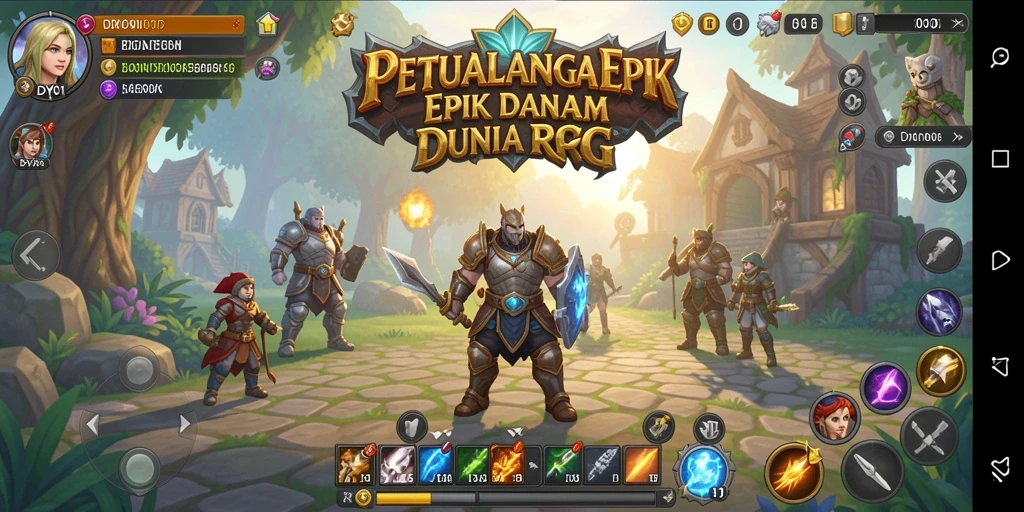 Tampilan gameplay DY01 yang epik dan menantang di dunia RPG.