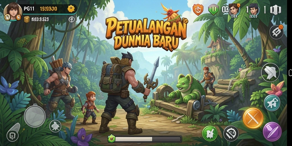 Tangkapan layar gameplay PG11 menunjukkan aksi seru dalam dunia petualangan.