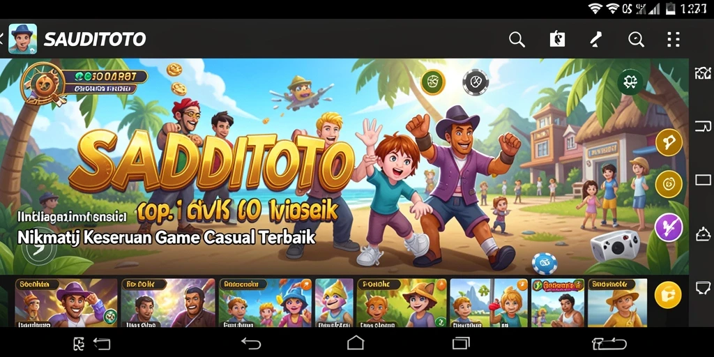 Tampilan gameplay SAUDITOTO yang menghibur dan penuh warna.