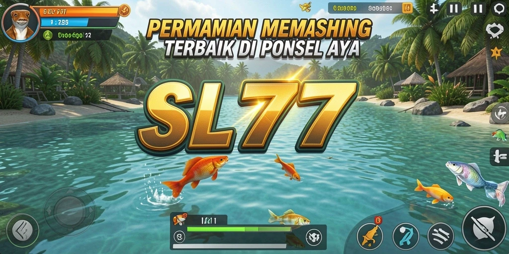 Tampilan gameplay SL777 yang seru dengan aksi memancing yang mendebarkan.